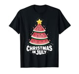 Christmas In July Watermelon Xmas Tree Summer Men Women Kids T-Shirt