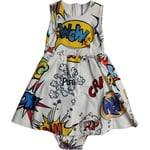 Dolce & Gabbana Enfants Robe Blanc Dessin Animé Imprimé A-Ligne S.Étiquette