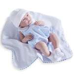 JC TOYS Berenguer Boutique Poupée réaliste bébé garçon 43,2 cm Vinyle Costume et Couverture