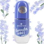 Essence Gel Nail Polish Lavender Vibes Only Blue Vibrant Colour Long Lasting UK