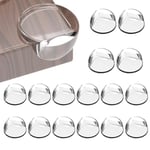 HoneyHolly Coin de Table Protection Bebe, 16 Pièces Doux Protection Coin de Table, Forte Adhérence Transparent, Coin Table Protection Bébé, Convient aux Berceau, Cheminée, Table, Coins (16R)