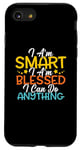 Coque pour iPhone SE (2020) / 7 / 8 Citation « I Am Smart I m Blessed I Can Do Anything Christian »