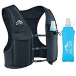 Zelvot Gilet Hydratation Running Femme et Homme, Brevet Original, Bretelles de Poitrine Réglables, Gilet Running avec Bouteille d'eau de 500 ML, Léger et Réfléchissant Gilet de Course