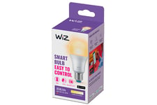 WiZ - LED-glödlampa - form: A60 - glaserad finish - E27 - 8 W - varmt vitt ljus - 2700 K