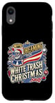 Coque pour iPhone XR Redneck drôle rêvant d’un Noël poubelle blanche