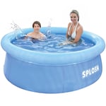 Splosh Easy Fast Set 6ft Family Swimming Paddling Pool Kids Inflatable Top Ring