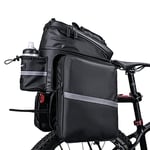 BAIGIO Sacoche Velo Porte Bagage Arriere Étanche 10-30L Grande Capacité Sac de Roue Arrière Pliable avec Housse de Pluie pour Vélo/VTT