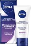 NIVEA Essentials Night Cream in 1 Pack (1 X 50 Ml) Fragrance Night Cream for Sen
