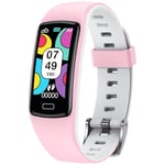 Montre Connectée Enfant Sport Smartwatch: 0.96" Connecté Bracelet Fille Garcon Fitness Tracker Activité avec Etanche Podomètre Tensiometre Moniteur de Sommeil Ecran Tactile Réveil (Rose)