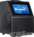 Mr Entertainer Digibox. Portable Touch Screen Karaoke Machine and Media Player (2 x Wireless Microphones)