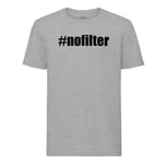 T-Shirt Homme Col Rond Hashtag No Filter Pas De Filtre Humour Meme