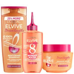 L'Oreal Paris Elvive Dream Lengths Shampoo, Wonder Water and Mask Set, For Long Damaged Hair