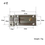 Loquet de boulons de porte à ressort automatique en acier inoxydable,UNIS issement de porte en bois à l'ancienne,serrure antivol,matériel de construction - Type 4 inch-Stainless