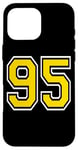 iPhone 16 Pro Max Number 95 in Yellow White Black Case