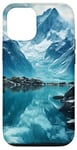 Coque pour iPhone 12/12 Pro Majestic Mountain Landscape Reflection Winter Art