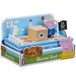 PEPPA PIG GRANDPA PIGS WOODEN BOAT, Sustainable FSC Certified Wooden Toy, Preschool Toy, Imaginative Play, Gift For 2-5 Year Old