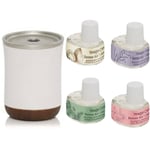 YANKEE CANDLE PORTABLE ULTRASONIC SERENE AIR DIFFUSER KIT WITH 4 AROMA OILS