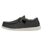 Hey Dude Homme Wally Stretch Canvas MOC Toe Shoes, Noir, 38 EU