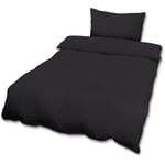 Beautissu - Seersucker 2pcs Parure de Lit 135x200 cm Meline – Linge de Lit Respirant & Doux avec Fermeture Éclair pour l'été – Taie d'Oreiller 80x80