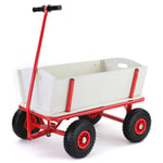 Chariot Bois Charrette Chariot Transport 150kg Rouge Top Qualité