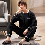 Homme Pyjama Set,Mode Confortable Automne Et Hiver Pyjamas Pour Hommes Homewearcotton Pyjamas Ensemble Avec Pantalons De Nuit Masculins Vêtements De Nuit Longs Vêtements De Maison En Coton Pour Hom