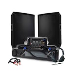 Pack Sono DJ BM SONIC Amplificateur 1000W, Paire d'Enceintes Passives 2x300W, Table de Mixage, Casque DJ, Câbles et Micro