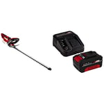 Einhell Taille-haies sans fil sur batterie GE-CH 1855/1 Li Solo Power X-Change (18 V,Longueur de coupe 55 cm, Longueur de lame 62 cm) VERSION KIT LIVRE AVEC BATTERIE 4,0Ah + CHARGEUR