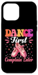 Coque pour iPhone 15 Pro Max Chaussures de ballet pour filles avec dicton de ballet amusant