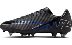 NIKE Men's Zoom Vapor 15 Acad Sg-pro Ac Sneaker, Black/Chrome-Hyper Royal, 7.5 UK