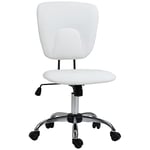 Vinsetto Chaise Bureau Fauteuil de Bureau Chaise Ergonomique avec Hauteur réglable, Dossier inclinable, siège de Bureau à roulettes pivotantes, Charge 120 Kg, 50 x 54 x 87,5-96,5 cm, Blanc