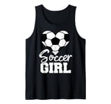 Soccer Girl Heart Funny Heartfelt Love Soccer Player Girl Tank Top