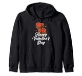 Happy Valentines Day Pralines Chocolate Matching Couple Zip Hoodie