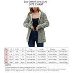 Womens Fuzzy Fleece Jacket Long Sleeve Zipper Retro Loose Women Hooded Warm Coat