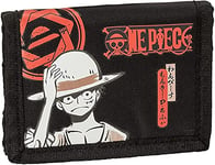 COMIX ANIME, One Piece – Portefeuille et porte-monnaie 3 portes – One Piece, portefeuille unisexe pour enfants et garçons, poches porte-cartes, anneau latéral porte-clés et porte-pièces avec fermeture