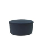 Normann Copenhagen - Hide Storage Pouf Large - Steel Blue - Istuinrahit - Simon Legald - Sininen - Muovi