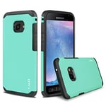 J&D Compatible pour Coque Samsung Galaxy Xcover 4/Samsung Galaxy Xcover 4S, [ArmorBox] [Double Couche] Coque de Protection Robuste Antichoc et Hybride pour Galaxy Xcover 4 - Turquoise