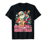 Rock N Roll Christmas Santa Playing Guitar T-Shirt