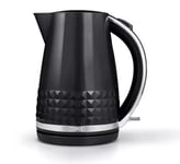 Tower Solitaire 1.5L 3000W Jug Kettle in Black, Rapid Boil - T10075BLK