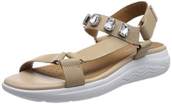 Geox Femme Spherica Ec5w Sandal, Désert, 37 EU