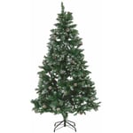 Beliani - Sapin de Noël Artificiel 180 cm Imitation Idéale avec Lumières led Intégrées et Fausse Neige Branches Facilement Ajustables Beau et Pratique