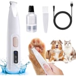 Ny Uppgradering Pet Micro Precision Trimmer  Hundtass Trimmer med LED-ljus Vit