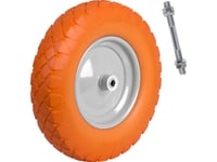 Humberg Wheelbarrow Slanglöst Hjul 4.00-8 Orange Och Vitt