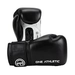 One Athletic UNDISPUTED Mk I Leather Strap Glove, 12 oz Size, Black