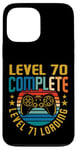 Coque pour iPhone 13 Pro Max Level 70 Complete Level 71 Gamer vidéo 70e anniversaire