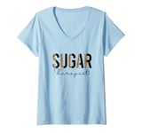 Womens Sugar Therapist Sugarist Wax Specialist Esthetician V-Neck T-Shirt