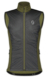 Scott Gravel Warm Merinoull Vest Sort-Grønn, Herre - Størrelse X-Large