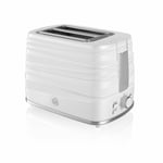 Swan Symphony 2 Slice Toaster White ST31050WN 930W Removable Crumb Tray