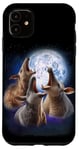 Coque pour iPhone 11 3 Aardvark Hurlant à la lune, fourmilier drôle, amateur d'Aardvark