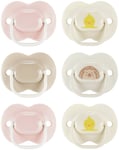 Tommee Tippee Anytime Soother 0-6 Months 6 Pack - Pink