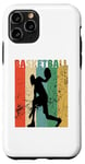 Coque pour iPhone 11 Pro Ballon de basket vintage pour homme et femme, rétro vieilli